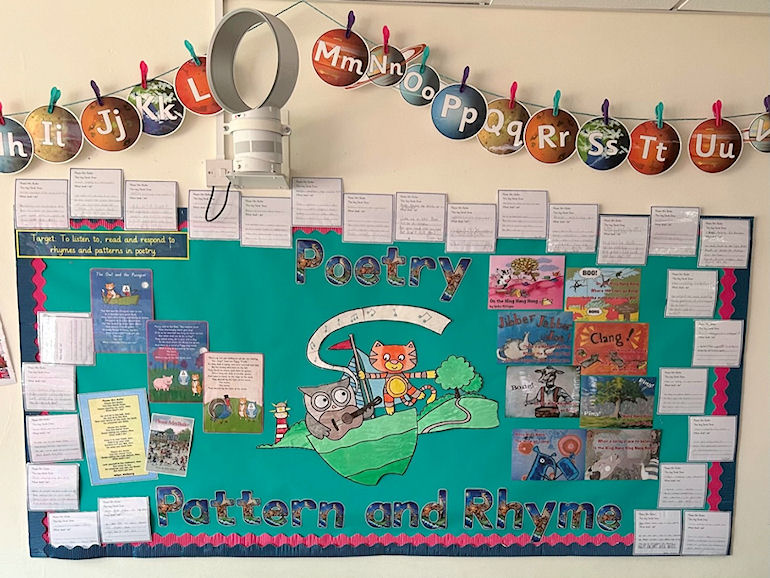 Pattern and Rhyme classroom display